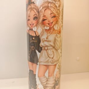 Trinkglas mit Strohhalm – „Gemini“-Design